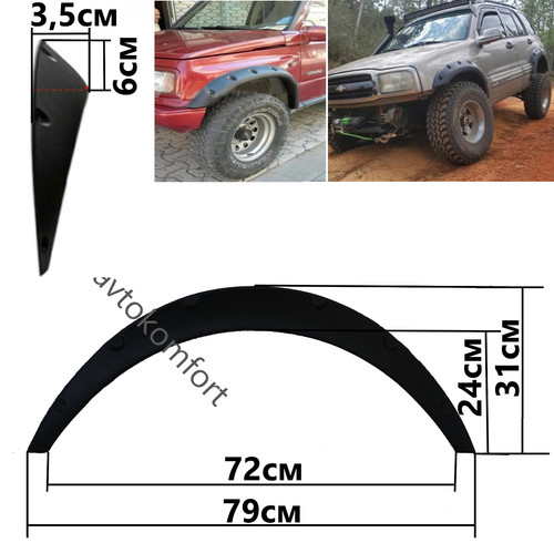 Parafango auto allargato